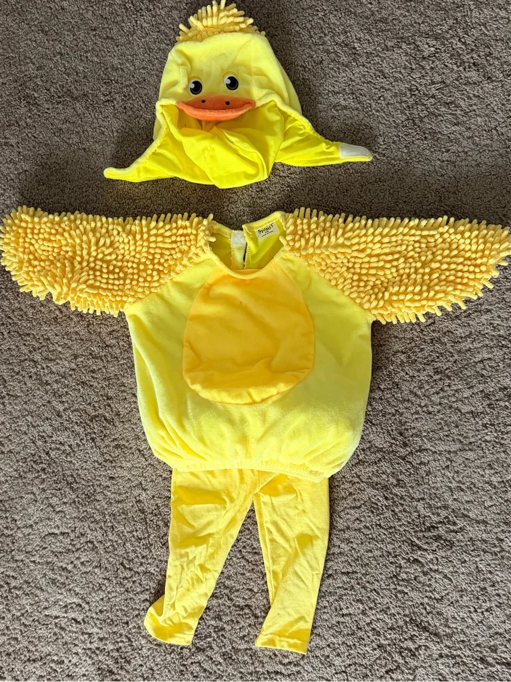 Baby Yellow Duck Costume with Textured Wings